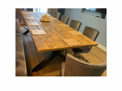 Elevate Dining Moments: Explore Solid Wood Dining Tables - Мебел/Апарати за домќинство