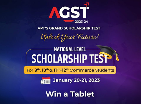 Apt Announcing a Grand Scholarship Test for 9th, 10th, 11th - Business Partners