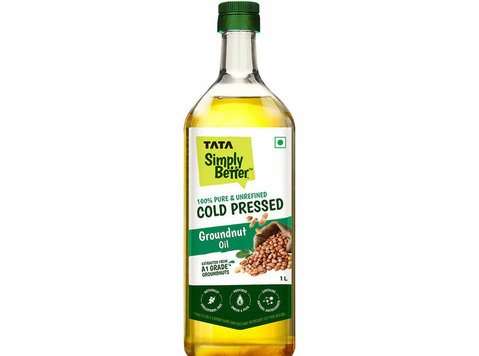 Tata Simply Better Groundnut Oil 1l - 100% Pure Cold Presse - אחר