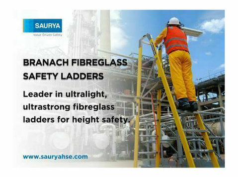 Branach Fibreglass Safety Ladder by Saurya Safety - Inne