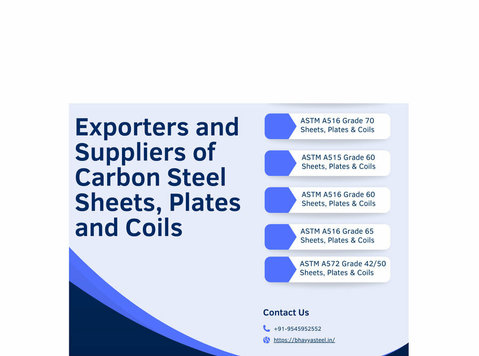 High-quality Carbon Steel Products by Bhavya Steel - Constructii/Amenajări
