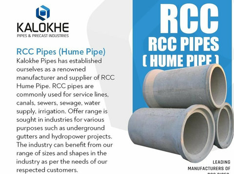 Top Rcc Hume Pipe Manufacturers in Pune | Kalokhe Pipes and - ก่อสร้าง/ตกแต่ง