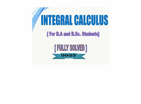 Integral Calculus - Livres/ Jeux/ DVDs