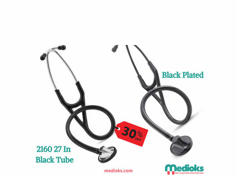 3m Littmann Stethoscope Black Plated & 2160 27 In Black Tube - Điện tử