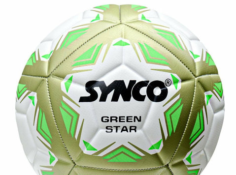 Synco Green Star Embossed Football | Professional Match Ball - Sporting/Boats/Bikes