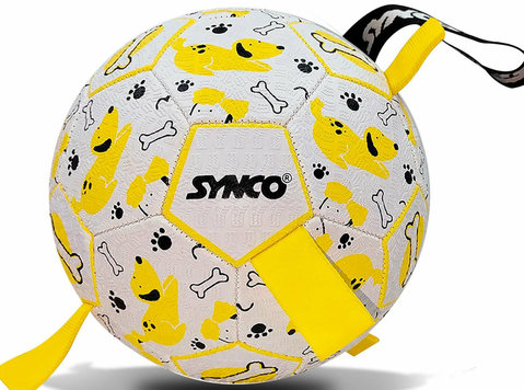 synco Dog Football Graphic Yellow with Holding Loops - Sporting/Boats/Bikes