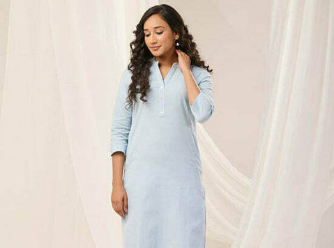White Linen Kurta | Swaach - בגדים/אביזרים