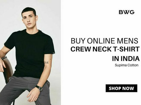 Buy Online Mens Crew Neck T-shirt in India | Supima Cotton - Clothing/Accessories