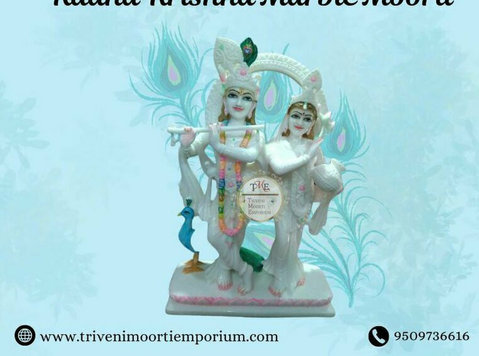 Handcrafted Radha Krishna Marble Moorti – Best Price! - Collectibles/Antiques
