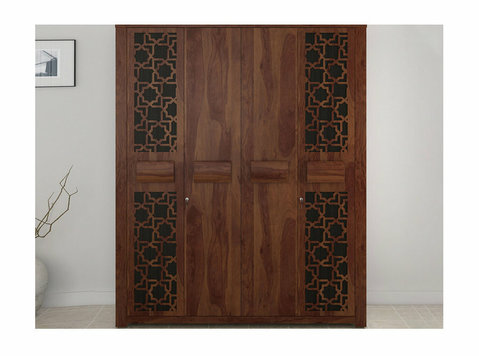 Kosmo Artisan 4-door Engineered Wood Wardrobe - 가구/가정용 전기제품