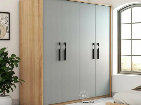 Vespera Engineered Wood Four Door Wardrobe - Furniture/Appliance
