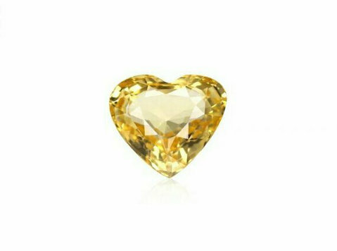Buy Gorgous Heart Shape Yellow Sapphire Stone At Best Price - Outros