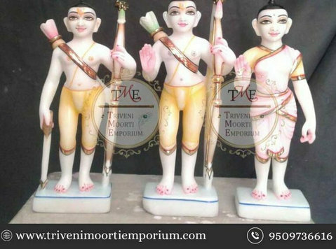 Ram Darbar Marble Idol – Perfect for Puja & Gifting - Övrigt