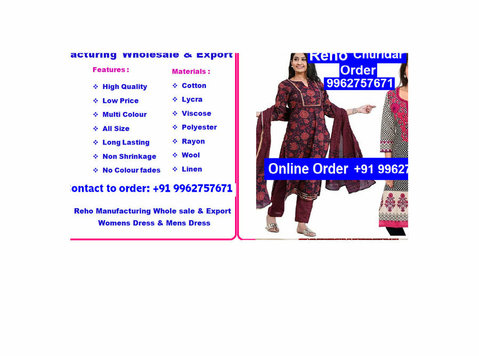 Reho Manufacturing Wholesale & Export Contact : +9962757671 - เสื้อผ้า/เครื่องประดับ
