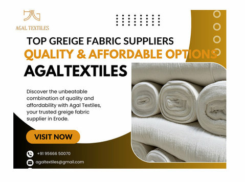 Top Greige Fabric Suppliers in Perundurai: Agaltextiles.in - Одећа/украси
