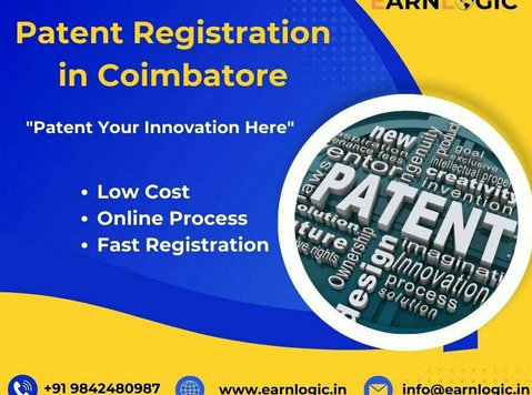 Patent Registration in Coimbatore online - Earnlogic - Право/Финансии