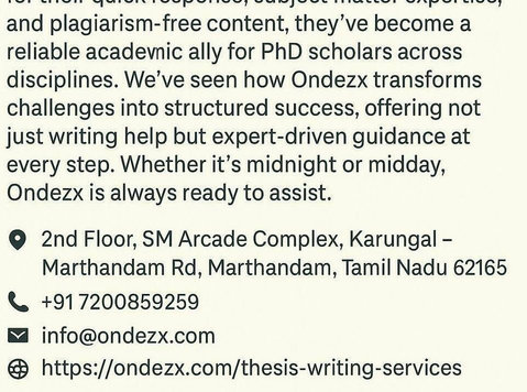 Why researchers rely on Ondezx for Thesis Assistance—anytime - دیگر
