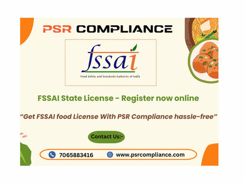 Fssai State License - Register now online - Juridico/Finanças