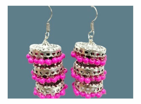 3-layer Oxidized Earrings with Ghungroo in Agra - Aakarshan  - Clothing/Accessories