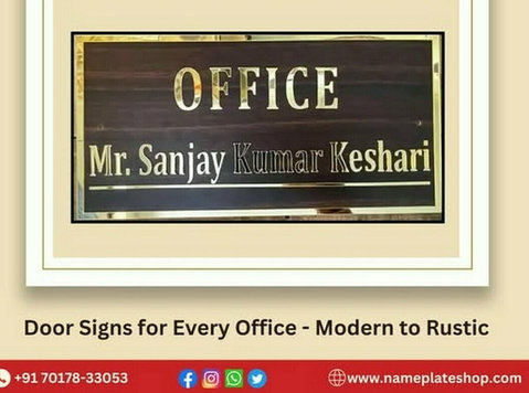 Handcrafted Wooden Nameplates – Add a Timeless Touch with Na - Obiecte de Colecţie/Antichităţi