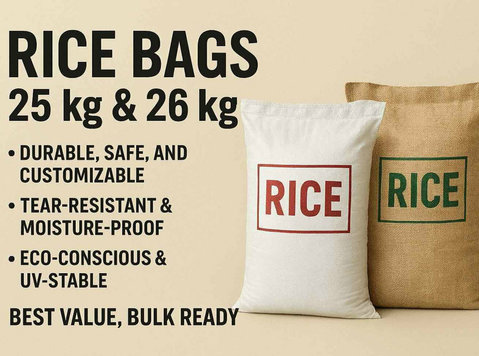 Premium Rice Bags – 25 kg & 26 kg | Durable & Safe - Sonstige