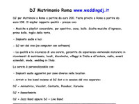 Dj per matrimonio Roma - Kluby/wydarzenia
