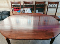 4-seater wood dining table - 家具/電化製品