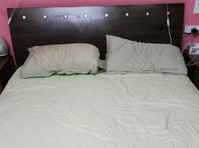 Queen size bed with hydraulic storage & Al Baghli mattress - பார்நிச்சர் /வீடு உபயோக  பொருட்கள் 