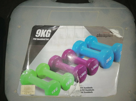 Pvc Dipping Dumbbells Set 9kg for Workout and Exercise - Sporting/Boats/Bikes