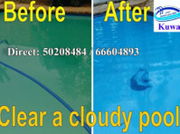 Swimming pools modeling and repairing service in Kuwait - Почистване