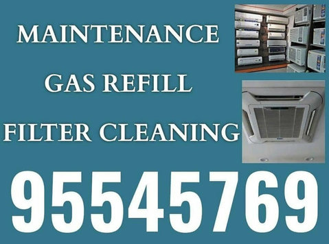 اتصل ٩٥٥٤٥٧٦٩ إصلاح المكيفات وتنظيف تعبئة الغاز - أجهزة منزلية/تصليحات