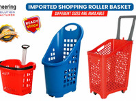 Shopping Roller Basket | Plastic Shopping Roller Basket - Lain-lain