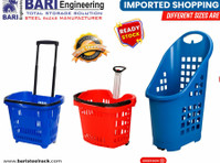 Shopping Roller Basket | Plastic Shopping Roller Basket - Muu