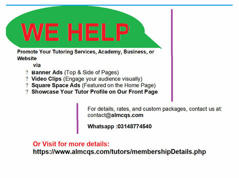 Promote Your Tutoring Services, Academy, Business, or Websit - Ostatní