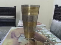 150-year-old antique brass glass is a historical - ของสะสม/ของโบราณ