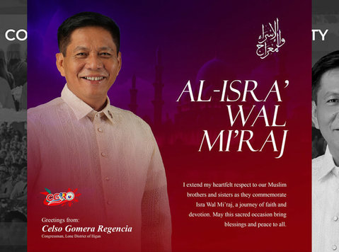 Congressman Celso Regencia Honoring The Sacred Journey of Is - Community: Other