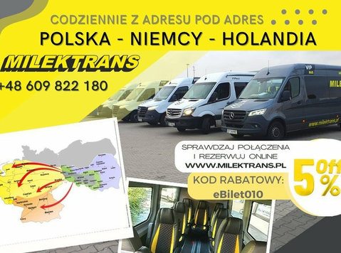 Milektrans przewóz osób Polska-Niemcy-holandia - Mudança/Transporte
