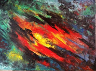 Kompozycja Abstrakcyjna - sprzedam obraz olejny - Kolekcjonerstwo/Antyki