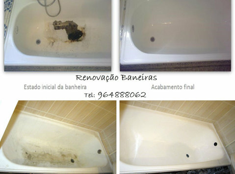 Pintura de Banheiras - Esmaltagem de Banheiras - Építés/Dekorálás