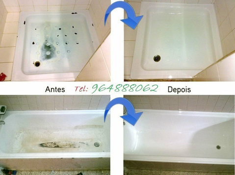 Renovação de banheiras, bases de duche/polibans. - تعمیراتی/سجاوٹ