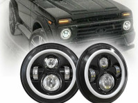 7" Led Headlight 100w Angel Eyes 4 Lighting Modes for Lada N - Autos/Motoren