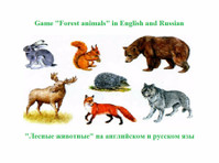 Игра "Лесные животные" на английском и русском - Zīdaiņu/bērnu lietas