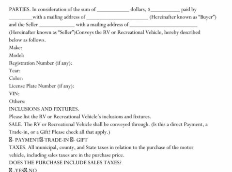 Missouri Bill of Sale Form for General, Car, Vehicle & Dmv - Services: Other