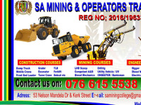 0766155538 earth moving machinery school in Johannesburg - Andet