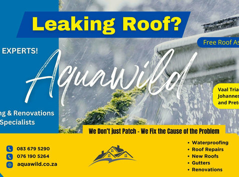 Waterproofing, roofing, roof repair or new roofs, we got you - Household/Repair