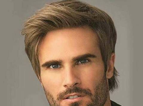 Men Wigs Brown Mix Short Layered Natural Looking Fluffy - کپڑے/زیور وغیرہ