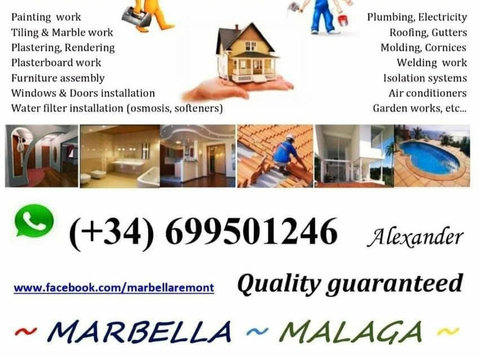 Handyman in Marbella, Mijas Costa, Fuengirola, Benalmadena, - Huishoudelijk/Reparatie