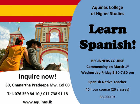Spanish Course in Colombo - Часеви по јазик