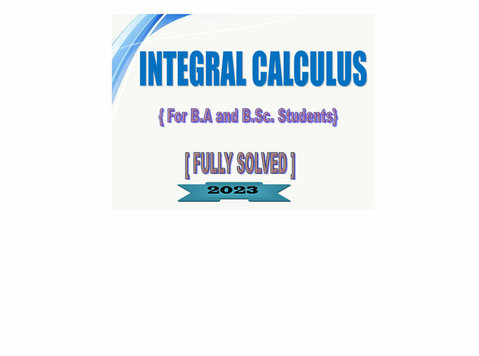 Integral Calculus - ספרים/משחקים/די.וי.די