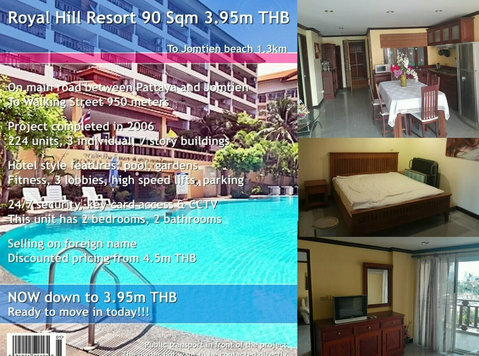 Pattaya Royal Hill Resort 90 Sqm Bargain Resale - Socios para Negocios